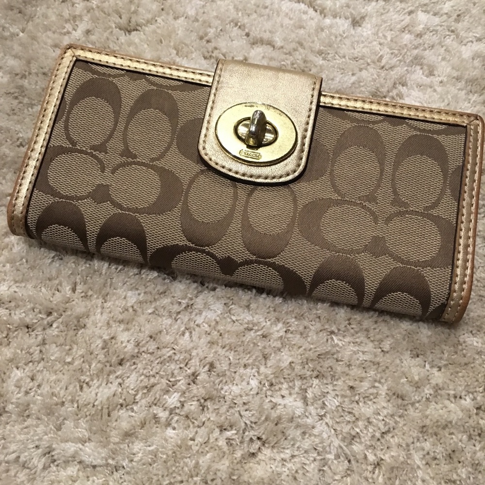 Coach Gold Poppy Wallet
